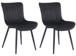 Conjunto de 2 cadeiras Largo preto/veludo CLP