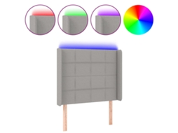 Led Headboard, Led Headboards Vidaxl Cinzeto Tecido (103 X 16 X 118/128 Cm)