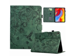 Capa de couro inteligente com estampa de flores e pássaros Webake para tablet