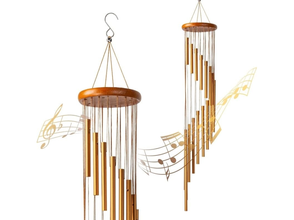 Sinos De Vento Ao Ar Livre, 89cm Com 18 Tubos De Liga De Alumínio, Decoração Para Jardim/casa/quintal/balcony