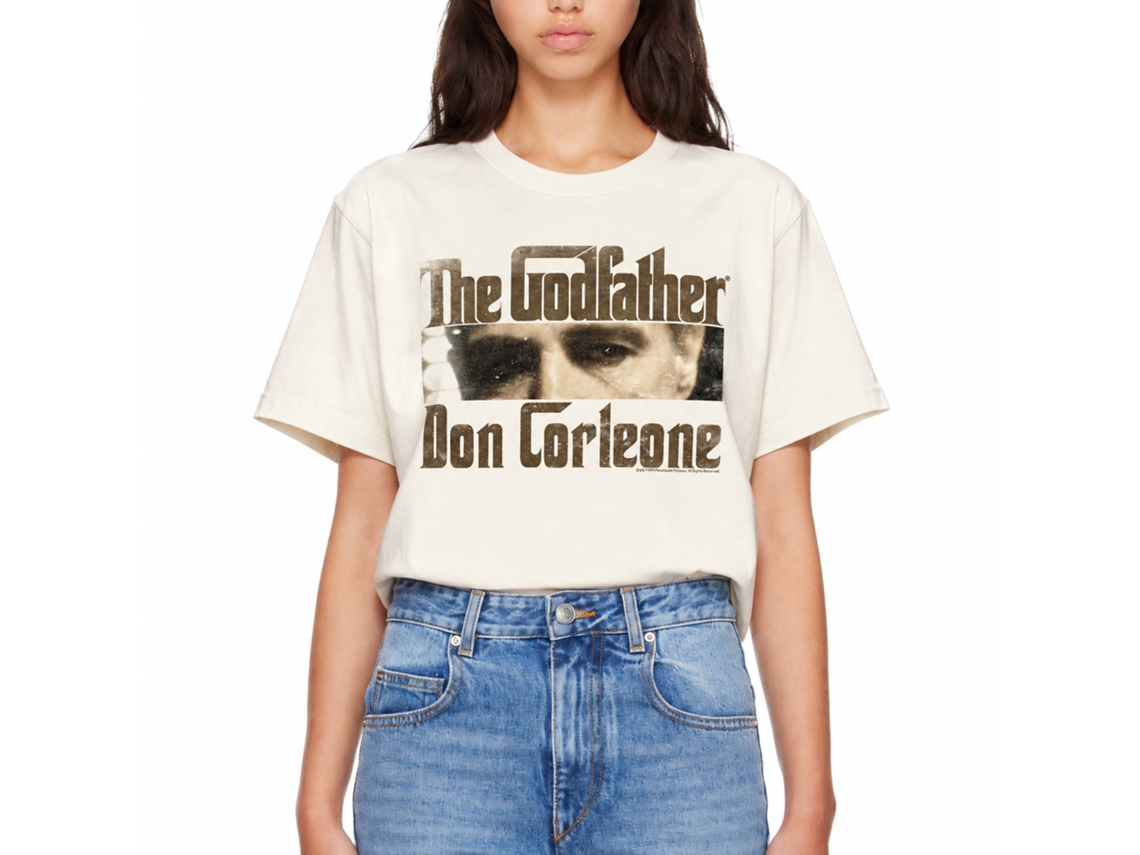 Rockinstone Godfather Cutting Eyes Solid Natural Adult T-shirt Size:l