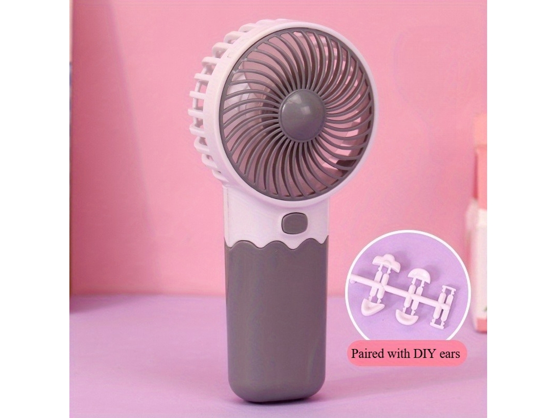 Ventilador Portátil Compacto Alimentado Por Baterias Secas, Com Um Design Leve E Refrescante, Adequado Ideal Para Uso Sem Escritório Ao A...