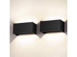 Conjunto 2 Apliques Led 24w 6000k Ip65 Com Feixe Ajustável