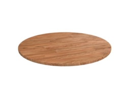 Tampo Mesa Redondo Ã˜50x1,5 Cm Carvalho Tratado Castanho Claro DKD HOME DECOR