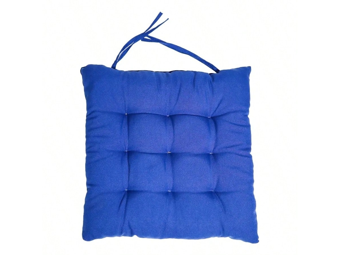 Almofada Cadeira 45x45 Cm Acolchoada Resistente com Amarras Conjunto 4 Unidades
