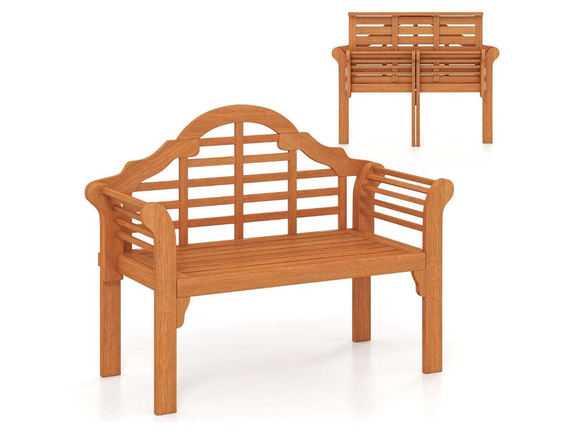 Banco de Madeira Dobrável para Exterior Madeira de Acácia 123x54x96 Cm | NORTHIX