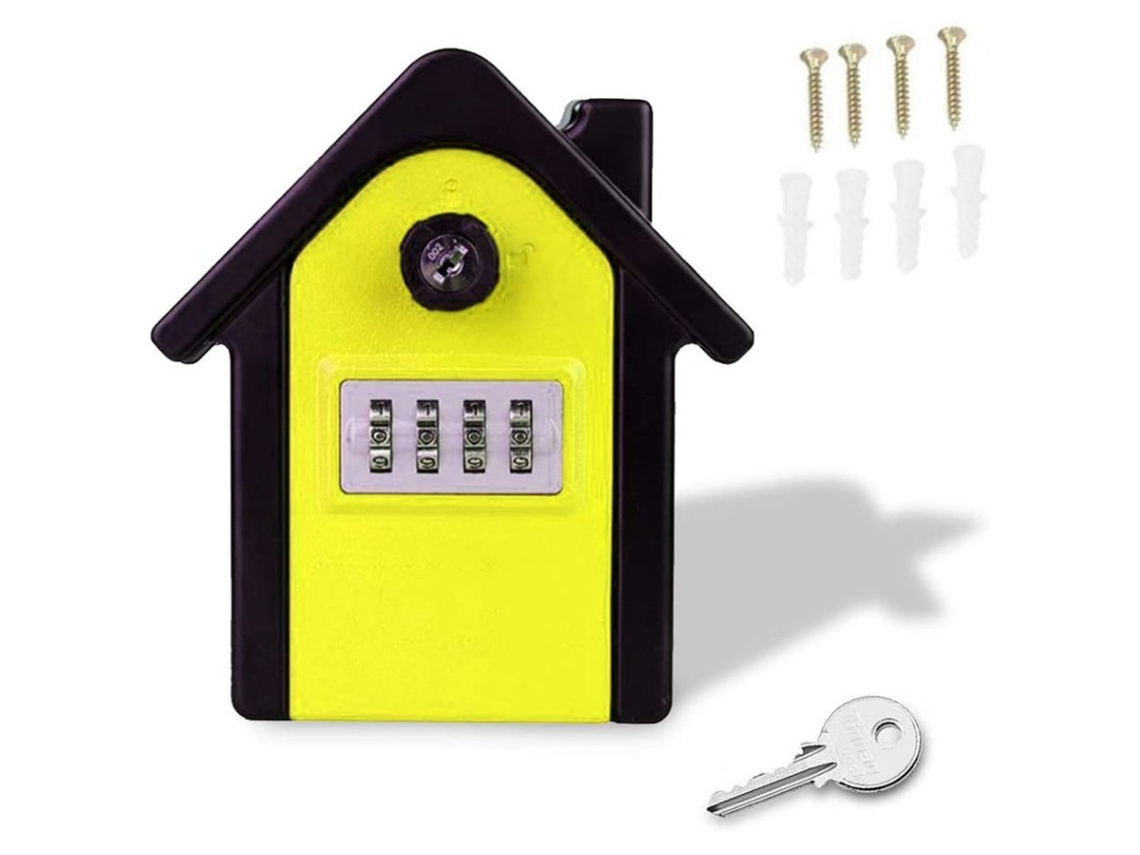 Cofre Chaves Eifson Grande Segredo 4 Dígitos Chave 15x13.5x5.5cm (amarelo)