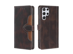 Capa De Couro Com Fivela Magnética E Sensação De Pele Para Samsung Galaxy S23 Ultra 5g