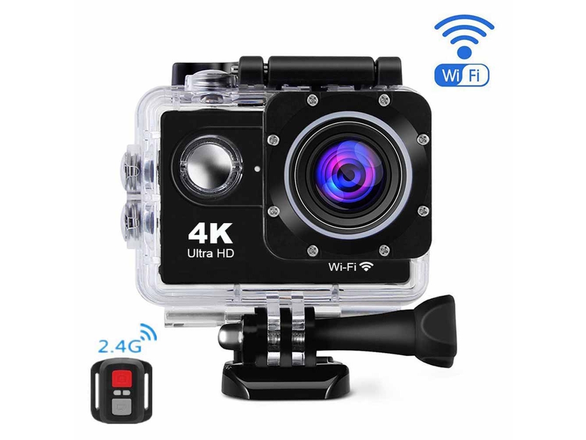 Câmera De Ação Esportiva 4k 1080p Wifi De Ultra Alta Nitidez, 16 Megapixels, À Prova Dágua, Dvr, Filmadora - Branca SUNNY SPACES