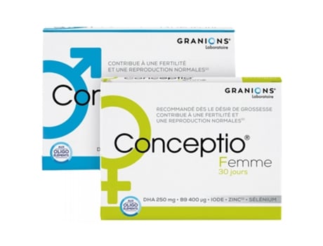Conceptio Man 90 cápsulas e 30 envelopes Conseptio Woman 30 cápsulas e 30 comprimidos GRANIONS