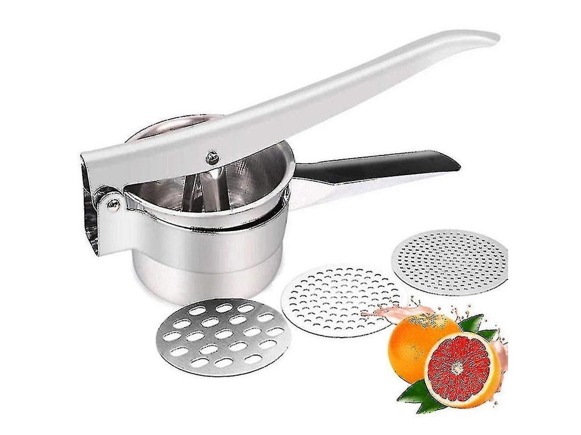 Espremedor De Spaetzle/batata Premium Em Aço Inoxidável Com 3 Peneiras Inclusas