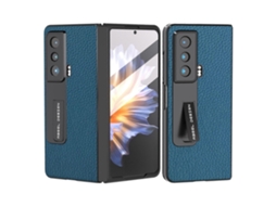 Capa De Celular Integrada Em Couro Com Textura De Lichia E Suporte Para Honor Magic Vs