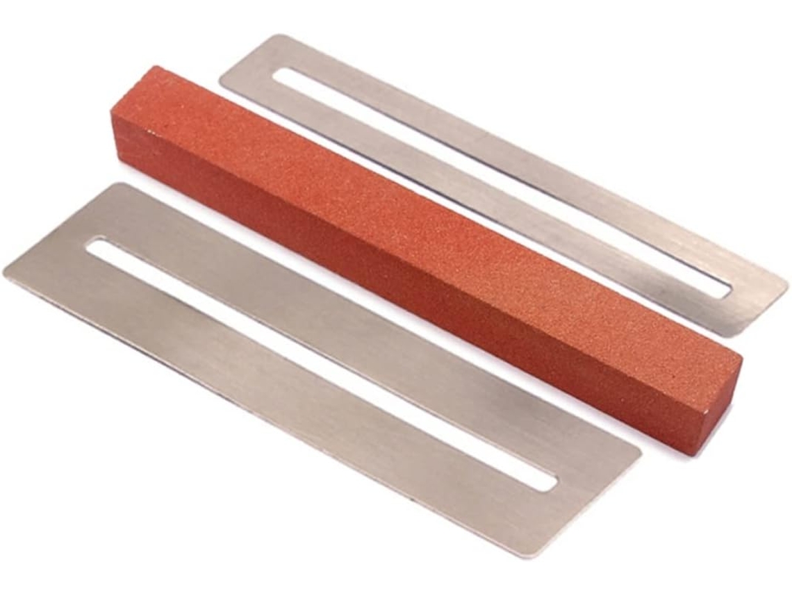 Acessórios Para Luthier De Guitarra: 2 Peças De Nivelador De Trastes Em Pedra Marrom