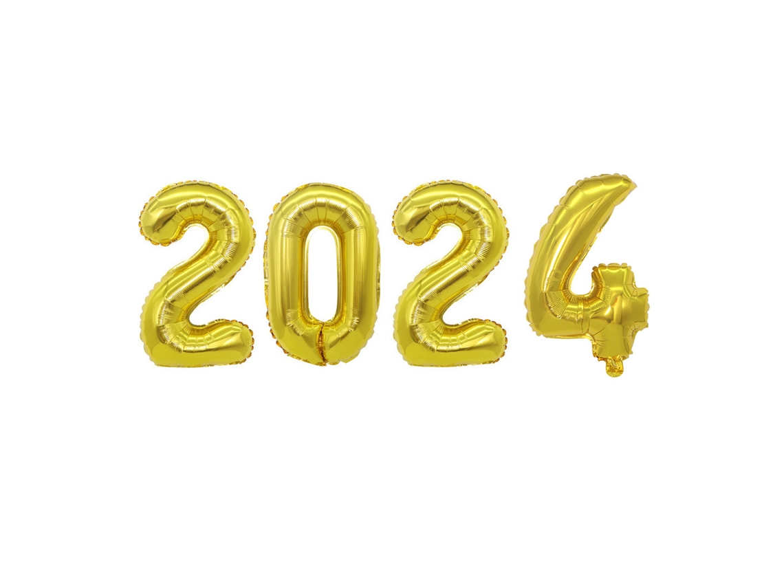 Laxiscreed Balões De Folha Com Número 2024 Para Festa De Ano Novo E Decoração Festiva