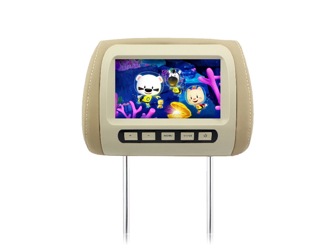 Leitor De Dvd Para Carro Lia 2 Peças Universal 7 Em Hd Encosto De Cabeça Para Carro Lcd Leitor De Vídeo Controle Sem Fio Mp*