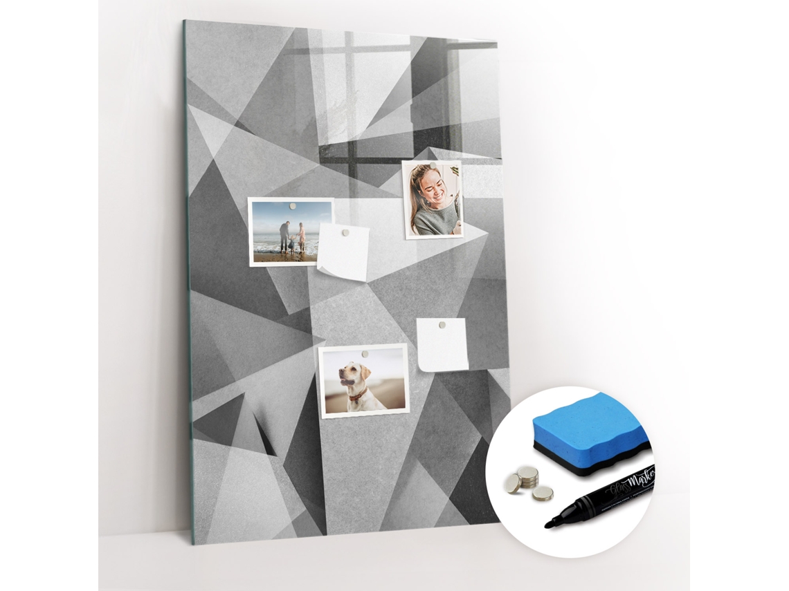 Quadro Magnético De Parede Abstração Geométrica Para O Escritório Espelharte (60x90 Cm)
