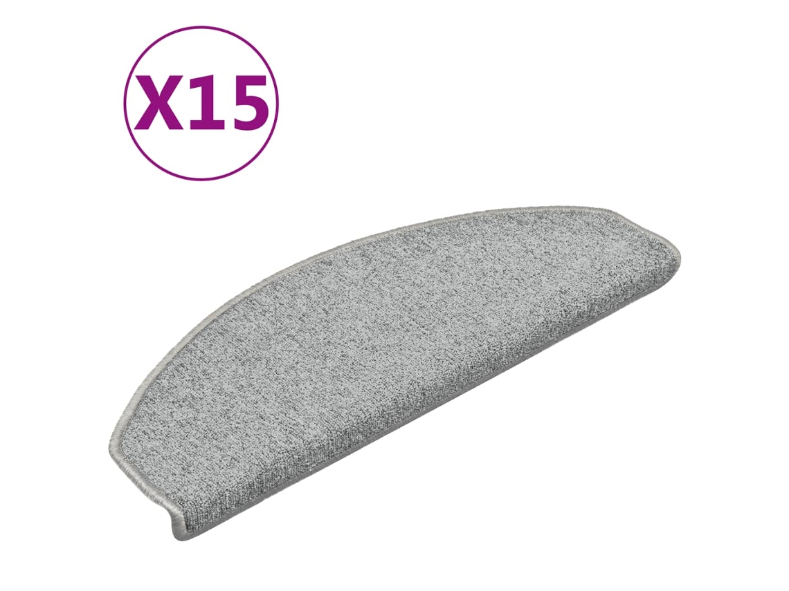 Carpet Stair Tread, Carpet Stair Treads Vidaxl Cinzeto Polipropileno (65 X 24 X 4 Cm)