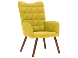Relaxing Chair, Relaxing Chairs Vidaxl Amarelo Veludo