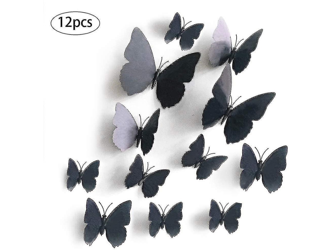 Adesivos De Parede De Borboleta Removíveis 3d Art Mural Decal Slowmoose