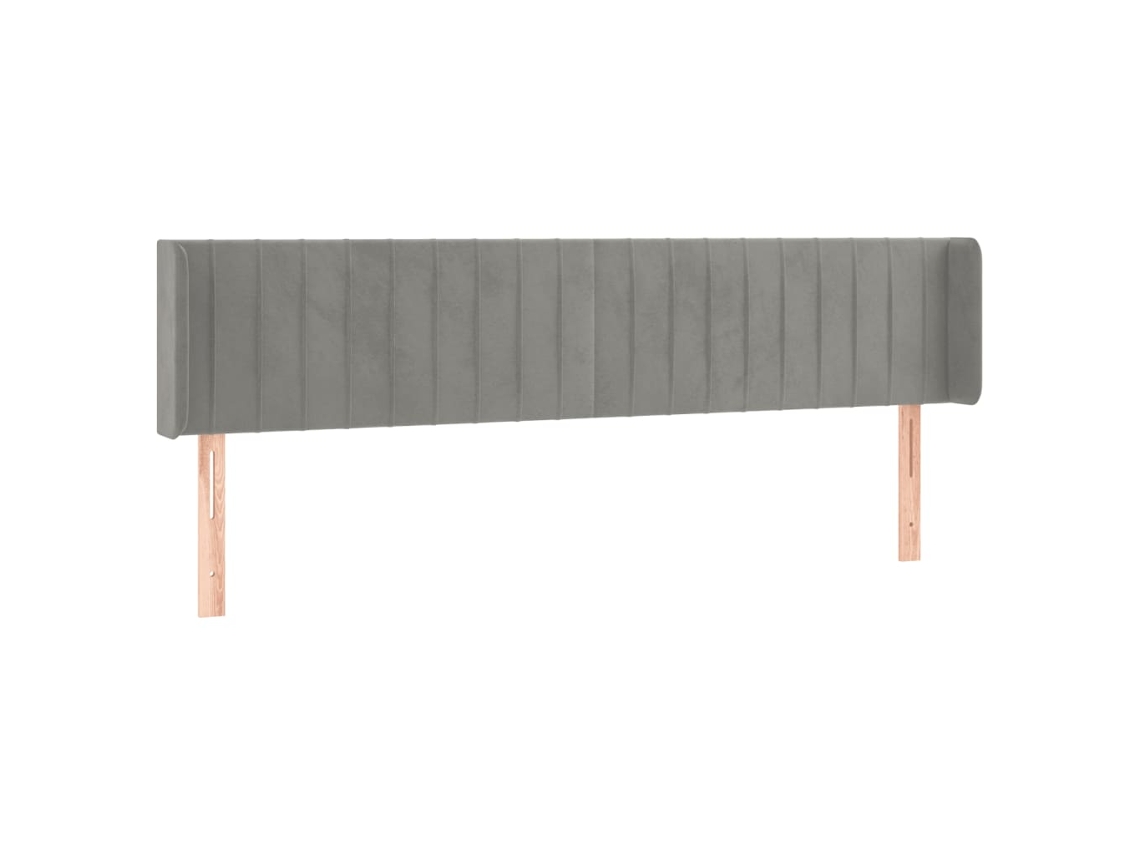 Headboard, Headboards Vidaxl Cinzeto Veludo (163 X 16 X 78/88 Cm)