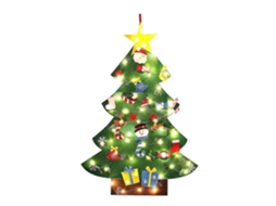 Luzes De Natal De Feltro Para Pendurar Na Parede, Faça Você Mesmo, Com Lâmpada, Enfeites De Natal E Presentes. Hengjian
