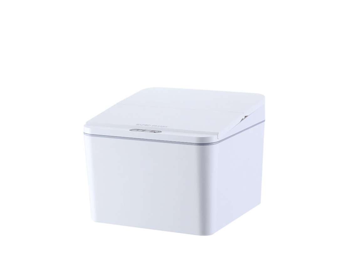 Lixeira Inteligente com Sensor Indução Elétrica 4l para Mesa Carro Branco