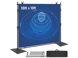 Conjunto De Suporte Para Fundo Fotográfico 3x3m Com Estrutura Reforçada Tekmaquinas