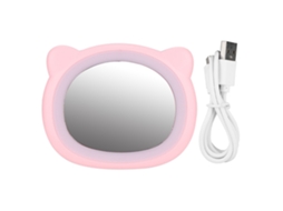 Espelho De Maquiagem Led Portátil Com Carregamento Usb E Luz De Preenchimento