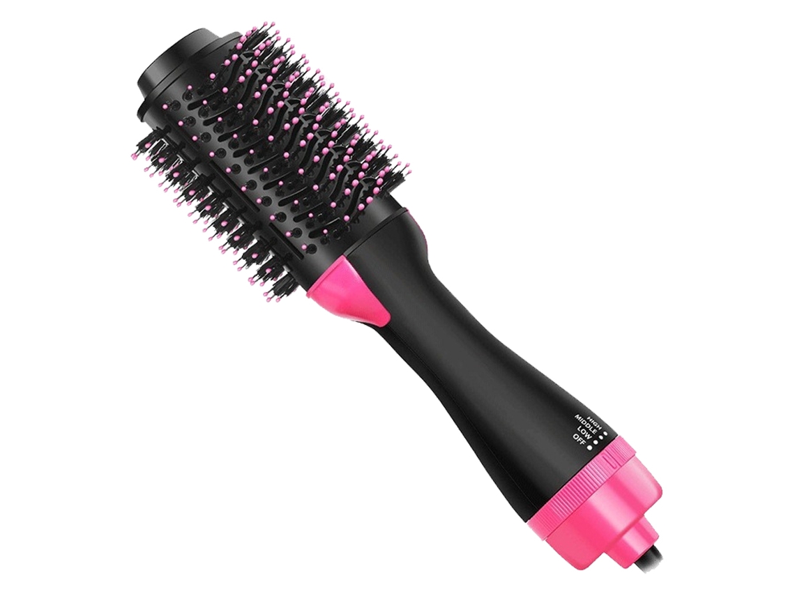 Escova de Ar Quente Escova Sopradora e Dispositivo de Volume Dispositivo de Modelagem de Cabelo Aniônico 3 em 1 para Alisamento JEDBESETZT