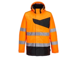 Jaqueta De Chuva De Alta Visibilidade Pw2 – Segurança E Estilo Laranja Preto / S