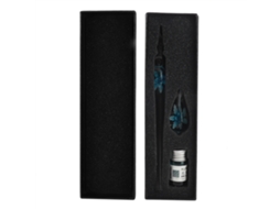 Laxiscreed Caneta De Vidro Retro Crystal Flower Com Tinta Azul Claro Para Escrita Elegante