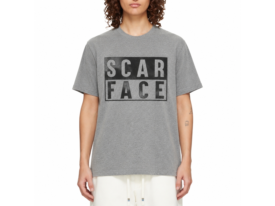 Rockinstone Scarface Movie Boxed Heather Graphite Adult T-shirt Size:xxl