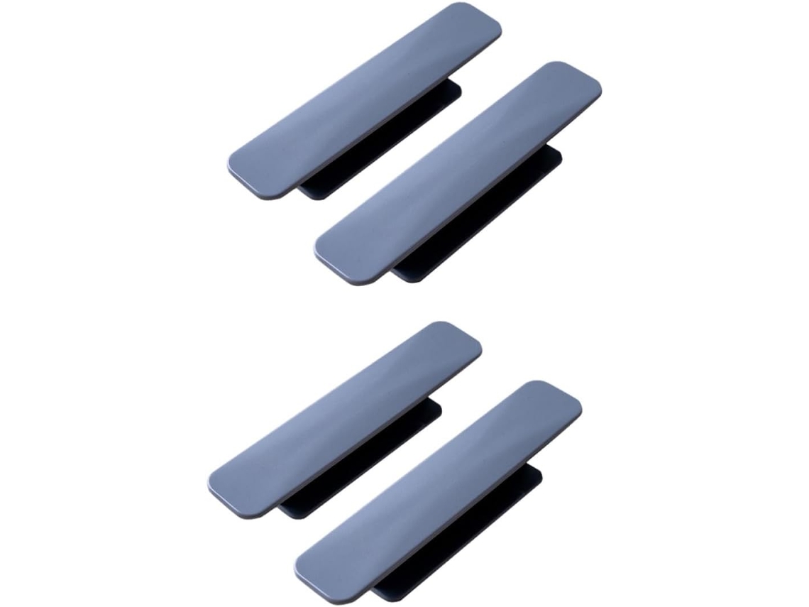 Tehaux Conjunto De 4-puxadores Porta Em Abs, Fácil Montagem E Desmontagem, Para Janelas E Gavetas, Cinza