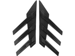 Spoiler Para Vidro Traseiro De Carro, 1 Par, Tpu Preto