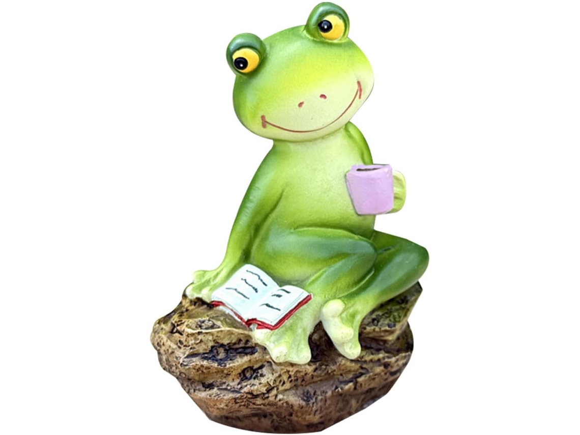 Adorável Estatueta de Sapo Verde em Resina da Kichouse É uma Peça Versátil para Decoração de Jardim, Além de Ser e CHABERLU