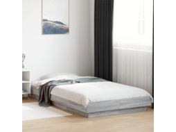 Estrutura Cama 100x200 Cm Derivados De Madeira Cinzento Sonoma