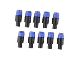 Embalagem Com 10 Conectores De Áudio Speakon Macho De 4 Pinos Nl4fc
