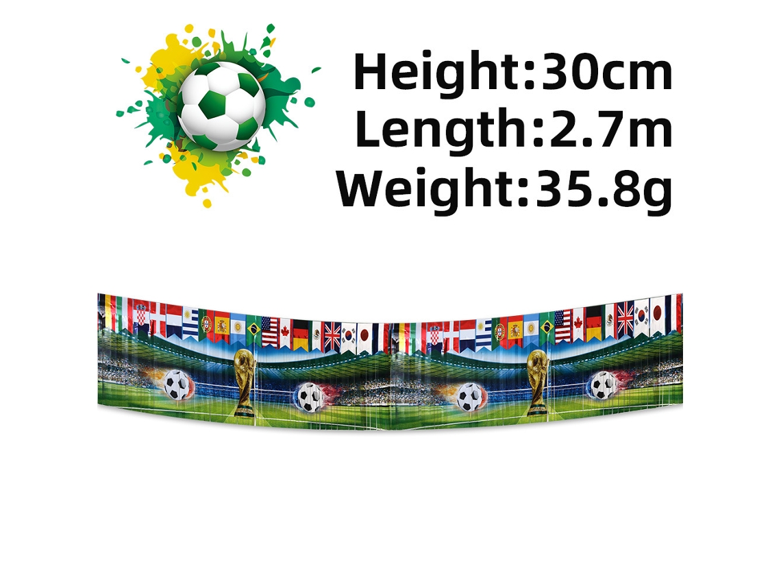 Faixa Decorativa Da Copa 2026: Bandeiras De Países Para Decoração De Festa E Torcida