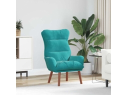Vidaxl Poltrona Turquesa 69 X 74 X 93 Cm Veludo