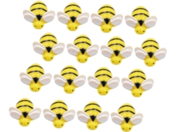 Caixa Com 60 Alfinetes Em Formato De Abelha - Ideal Para Desenho,