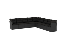 Garden Sofa Set, Garden Sofa Sets Vidaxl Preto Rattan / Vime (n/a)