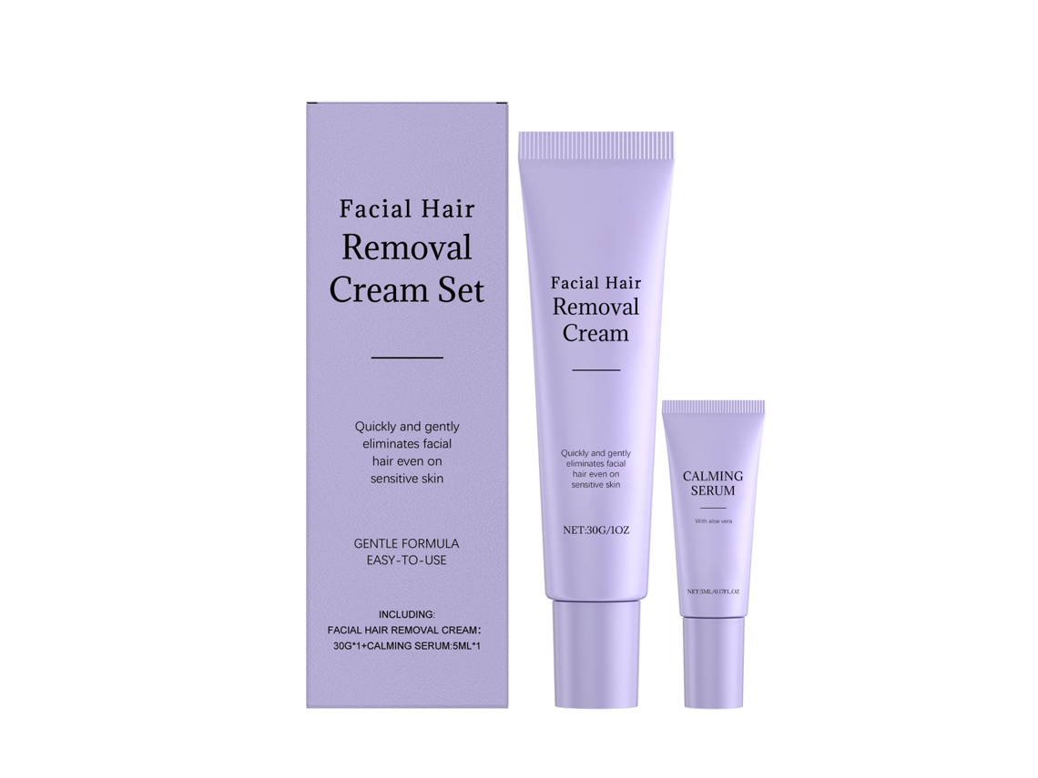 Creme em Kit para Remoção de Pelos Faciais, Fácil e Seguro de Usar em Casa LAXISCREED