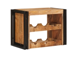 Armazenamento De Vinho Vidaxl Castanho Madeira De Mangueira Maciça (100 X 45 X 33 Cm)