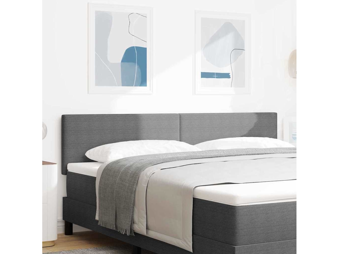 Vidaxl Cabeceira Led Cinzento-claro 180 Cm Tecido De Veludo Cotele