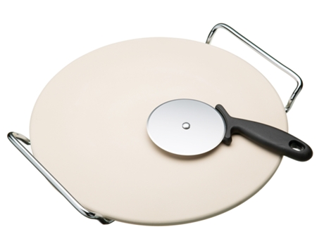 Conjunto para Servir Pizza Kitchen Craft Creme