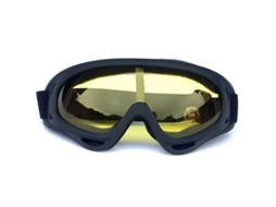 Óculos Esportivos para Motocicleta X400 Outdoor, Óculos Anti esqui para Pilotagem, Armação Preta, Película Amarela BRILVIBERA