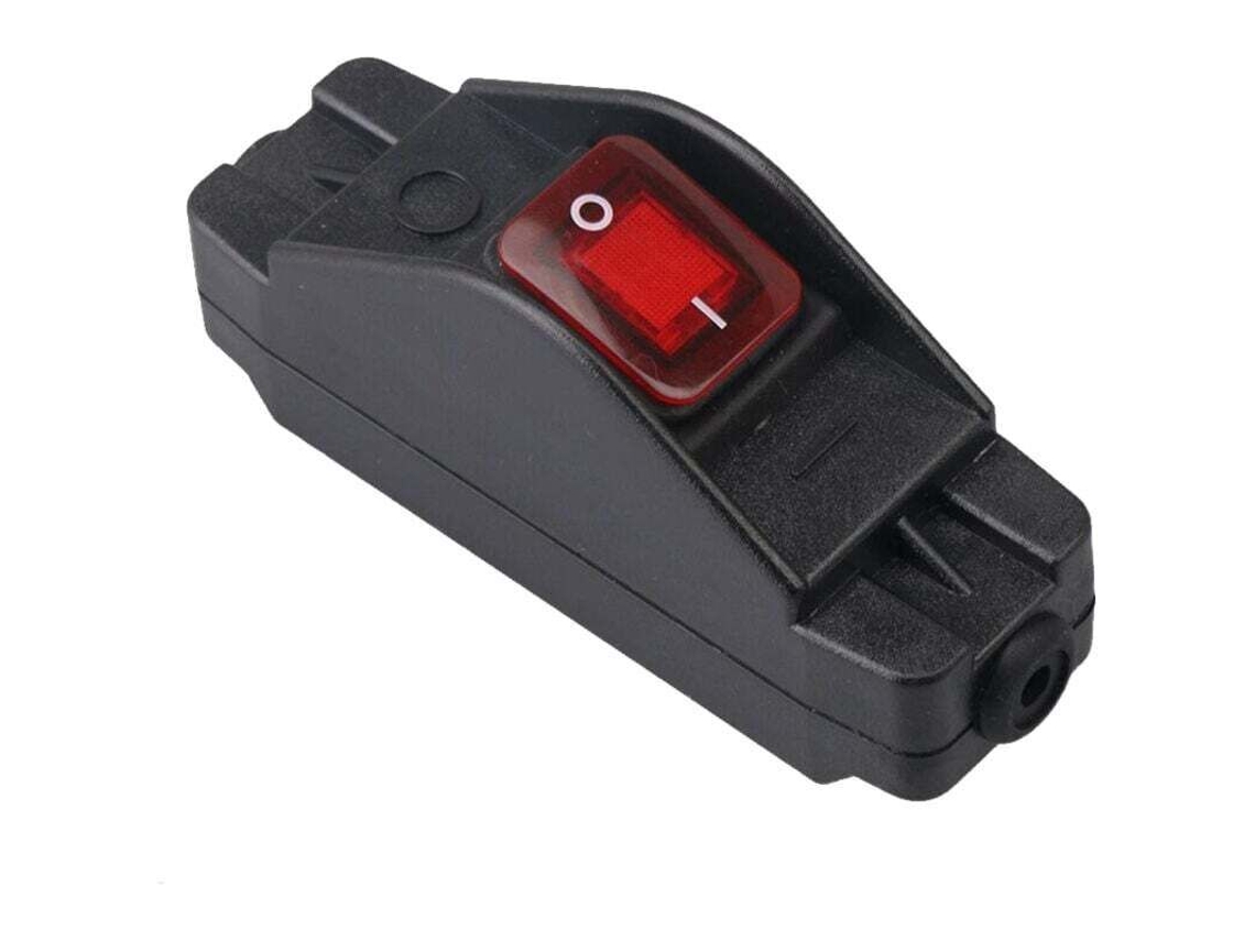 Interruptor De Botão Em Linha Ip65 À Prova D'água, Preto, Liga/desliga, 30a 220v, Debuns, Ff