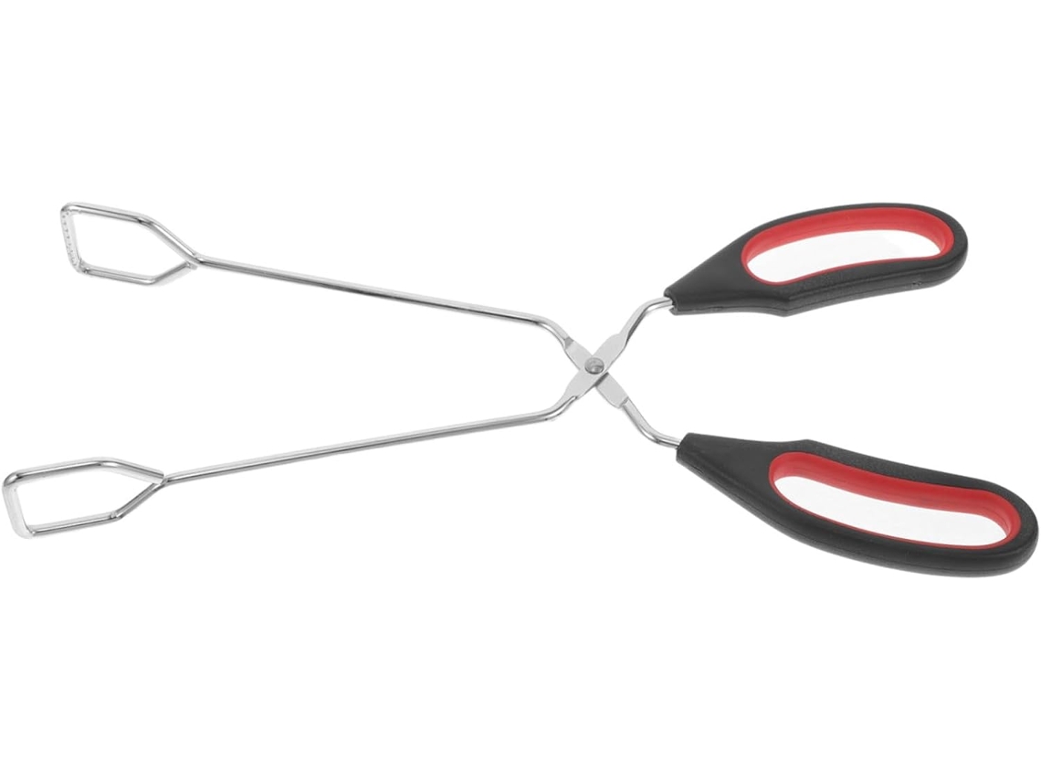 Pinça Para Grelha Alasum, Fácil De Limpar, Comprimento Estendido, Aço Inoxidável, Cabo De Plástico, Acessórios Para