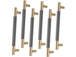 Conjunto De 6 Puxadores Dourados Para Acessórios De Substituição De Móveis Elegantes