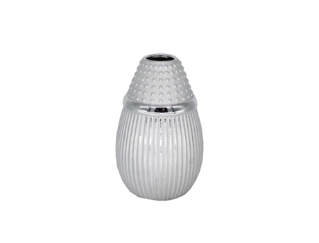 Vaso ROMIMEX Prateado Cerâmica 14 x 21 x 14 cm